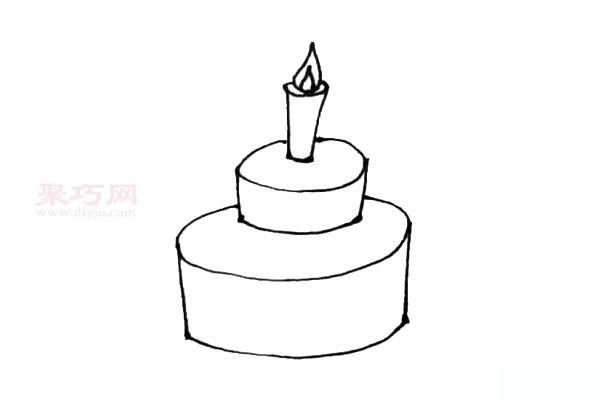 小朋友画生日蛋糕 一起来学生日蛋糕的图片