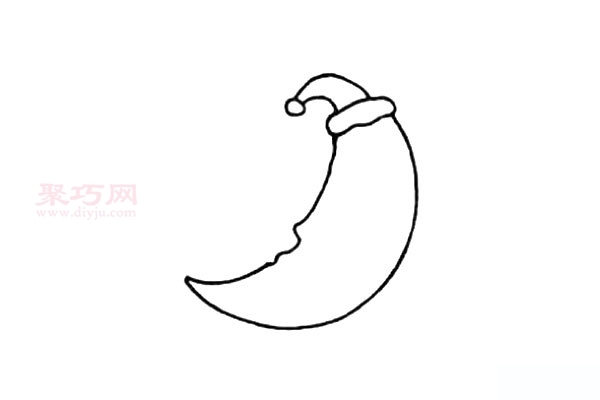 月亮如何画才好看 来看月亮简笔画的图片