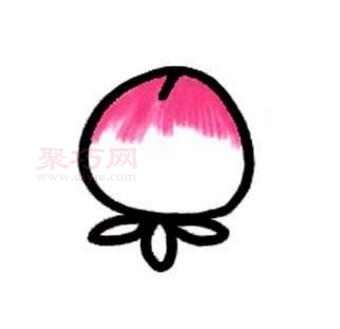 如何画桃子简单又漂亮 桃子简笔画的图片