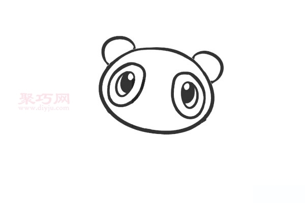 画大熊猫简单又漂亮 教你画大熊猫简笔画的图片